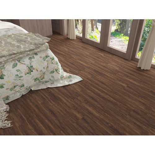 Luxury Vinyl Click-Lock Flooring - Mulled Oak